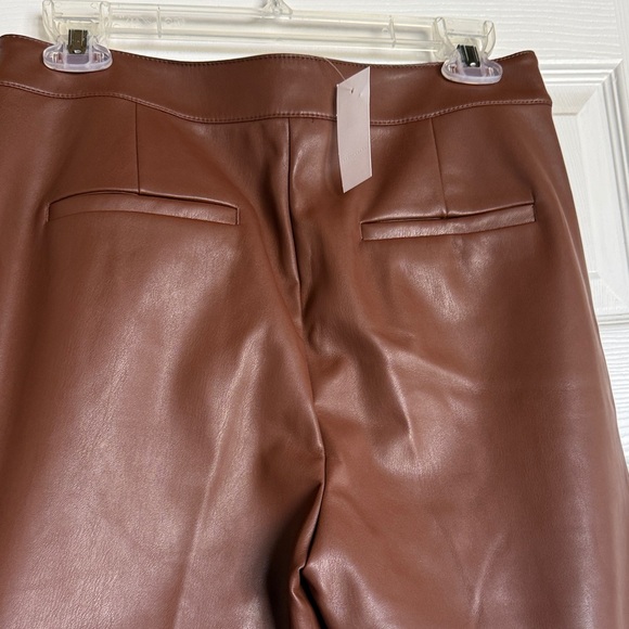 Brown Leather Flared Pants - Picture 5 of 12